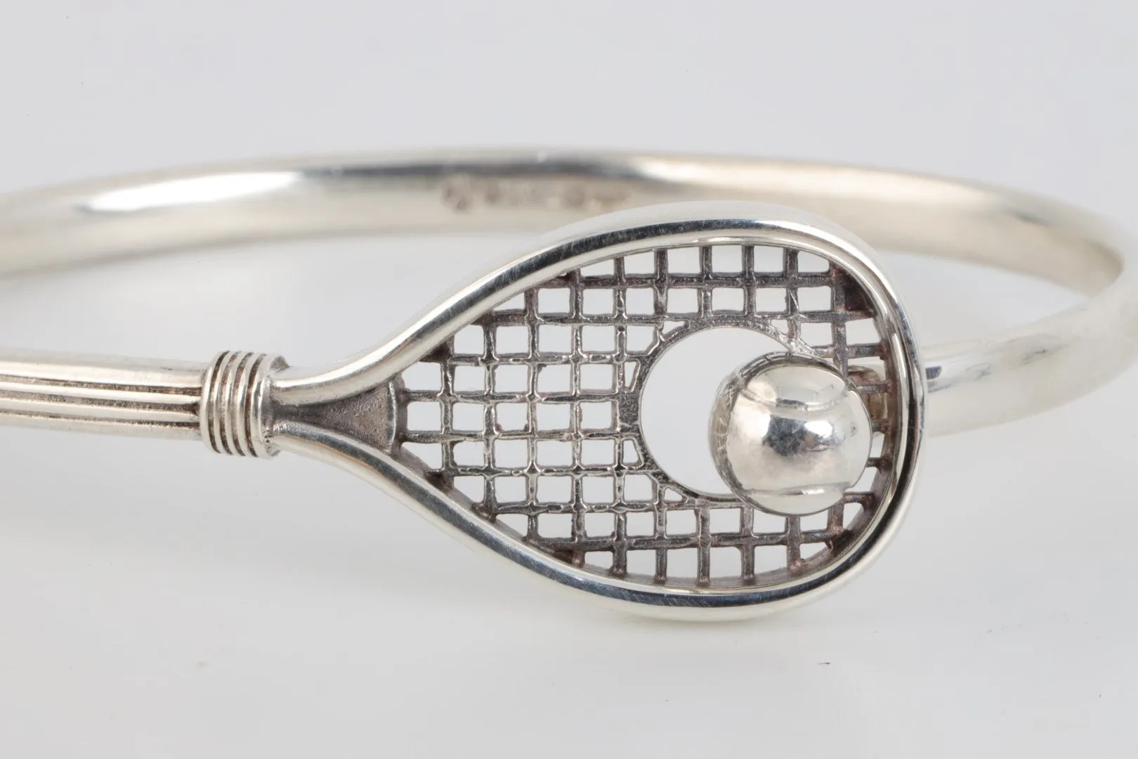 6.5" 925 Silver Tennis Racket Bracelet (19.03g.)