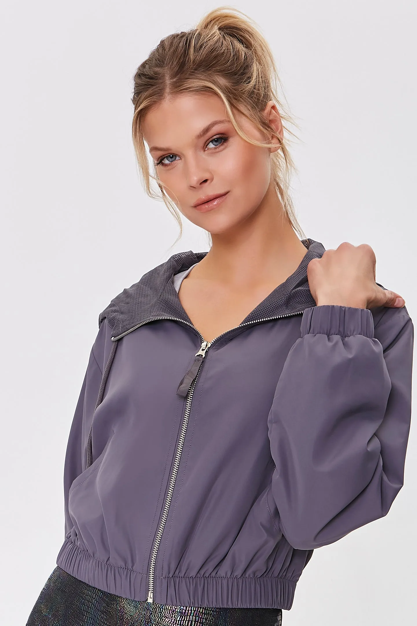 Active Zip-Up Hooded Windbreaker