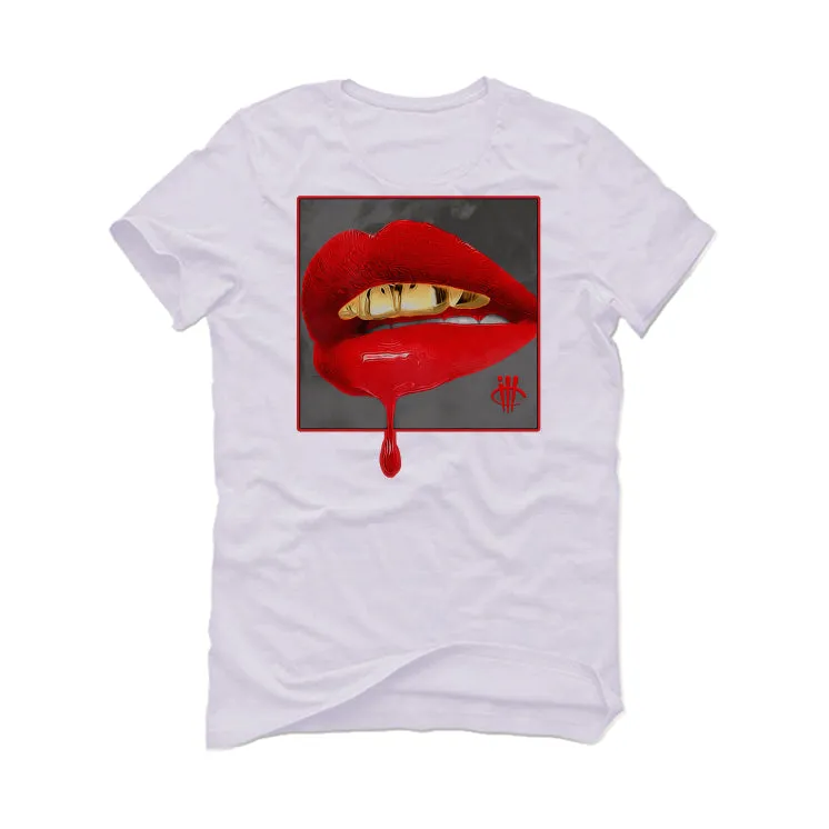 Air Jordan 4 "Red Cement" White T-Shirt (LIPSTICK)