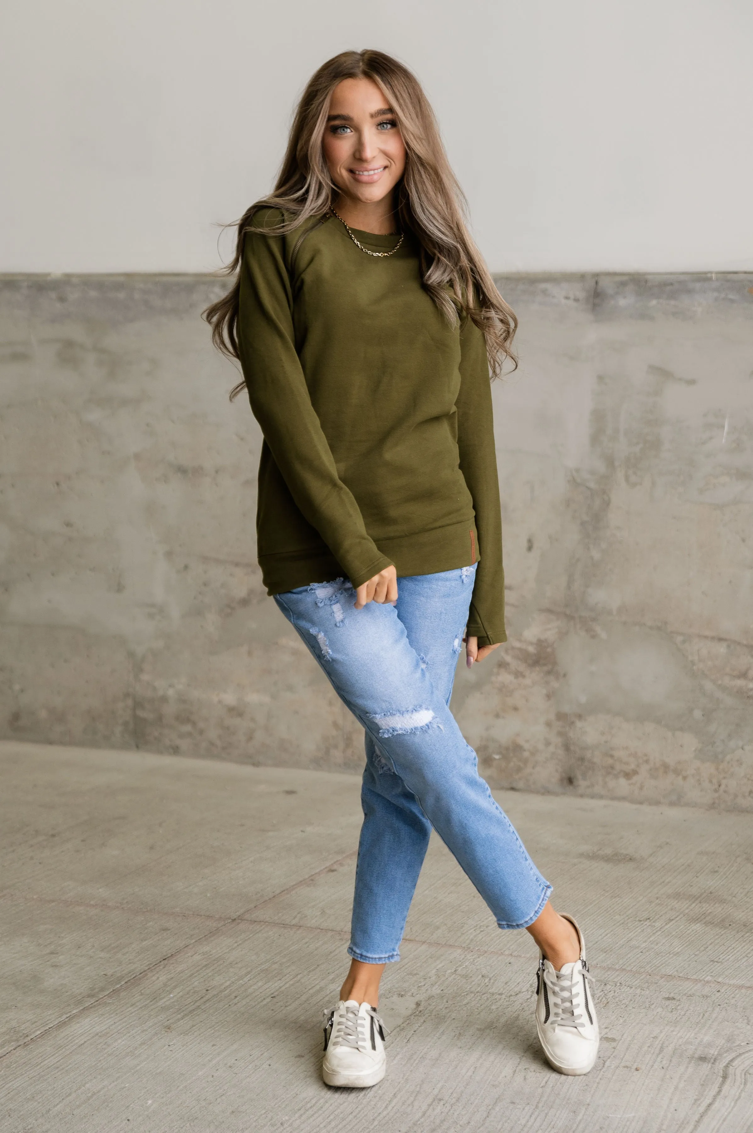 Ampersand Avenue Side Zip Pullover Juniper