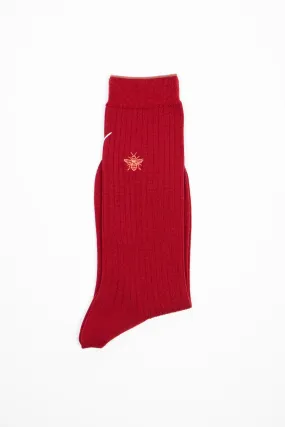 ANP-112 Super Merino Bee Socks Red