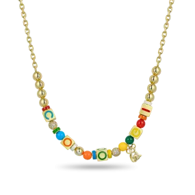 APORRO X COOGI Dice and Beads Enamel Necklace