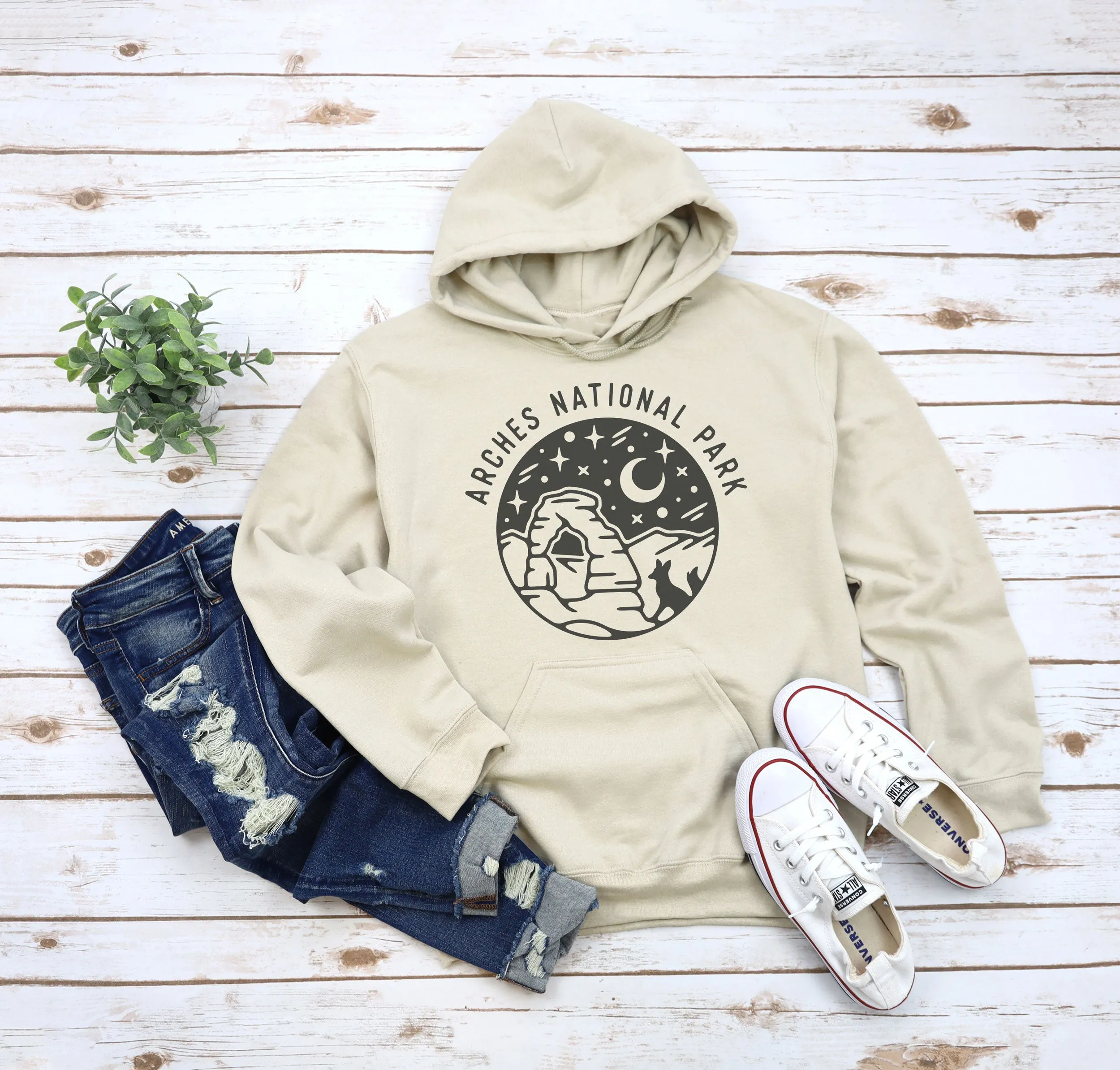 Arches National Park Adult Hoodies - light or dark artwork