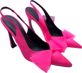 ASOS Pink Princess Bow Slingback Heels UK 6 EU 39 👠