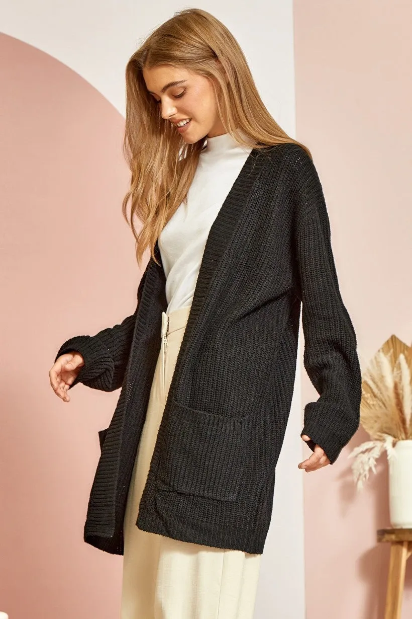 Can't Beat It Cardigan - Black