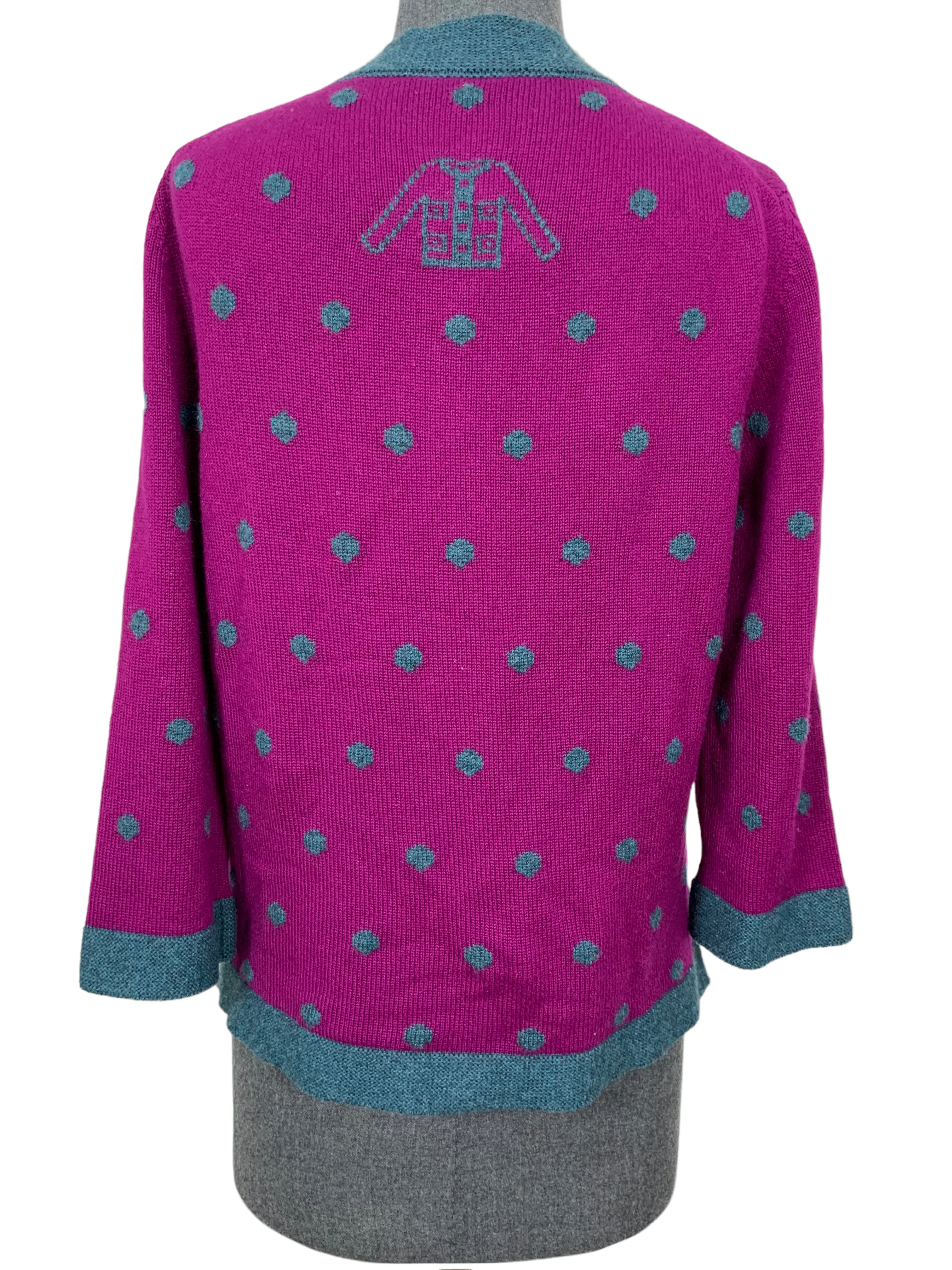 CHANEL 08A Polka Dot Cashmere Sweater Size M