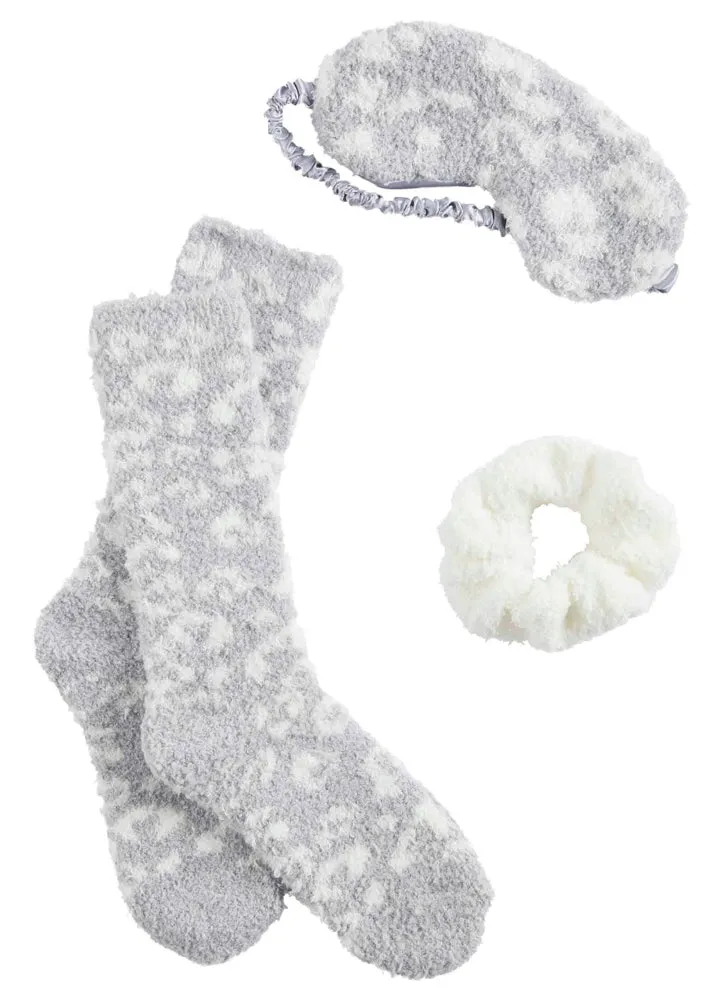 Chenille Socks Gift Set Gray by Mud Pie