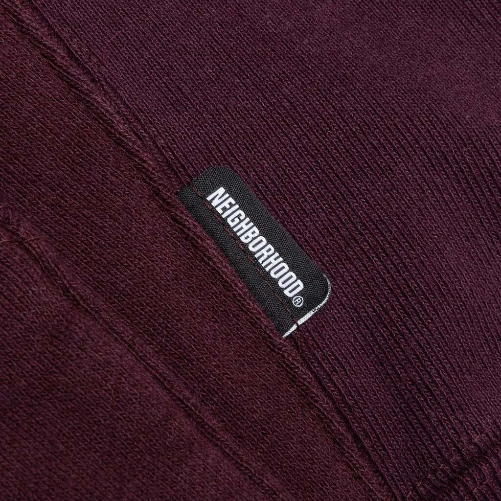 College CO L/S Hoodie - Burgundy