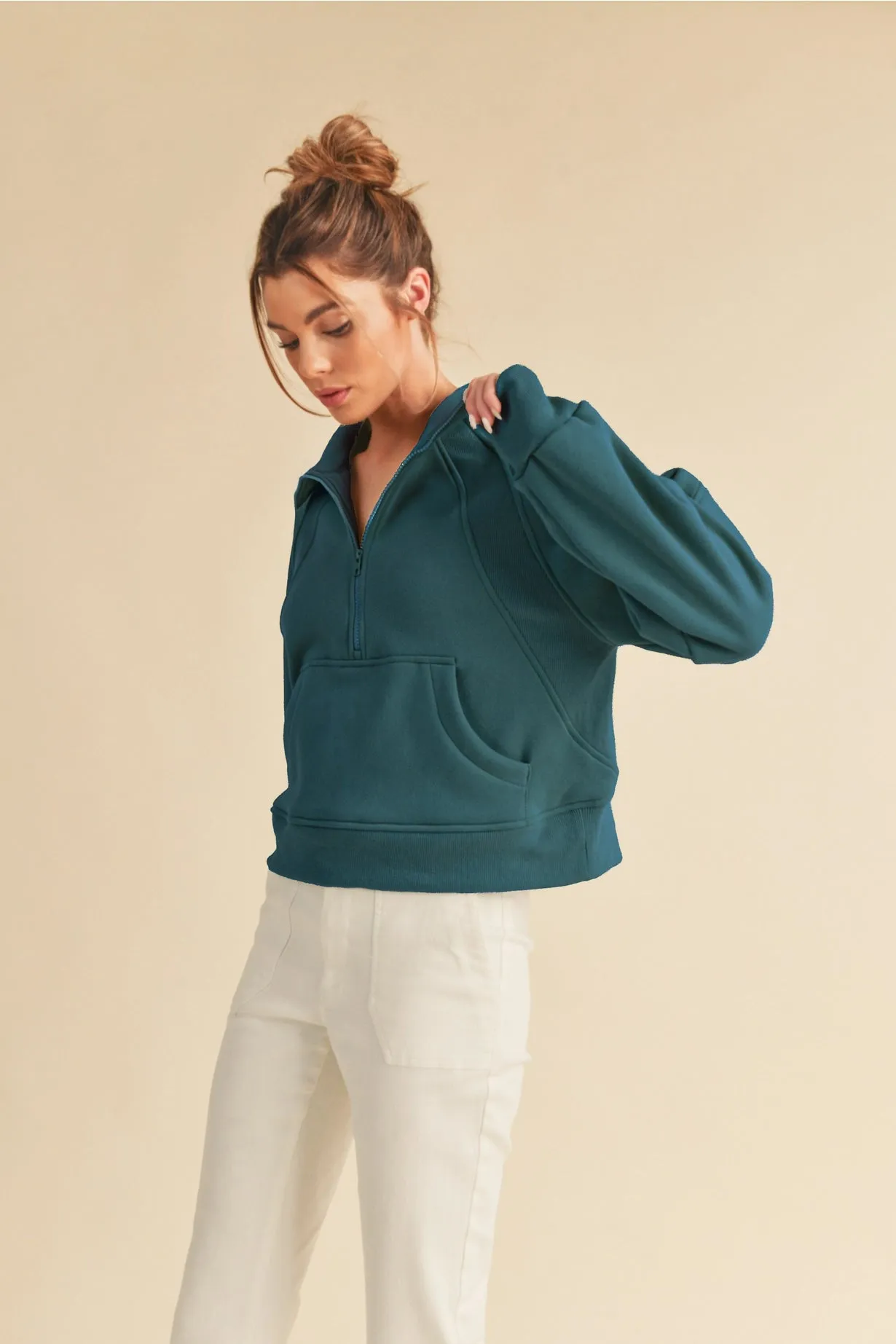 Crisp Breeze Half Zip Sweater