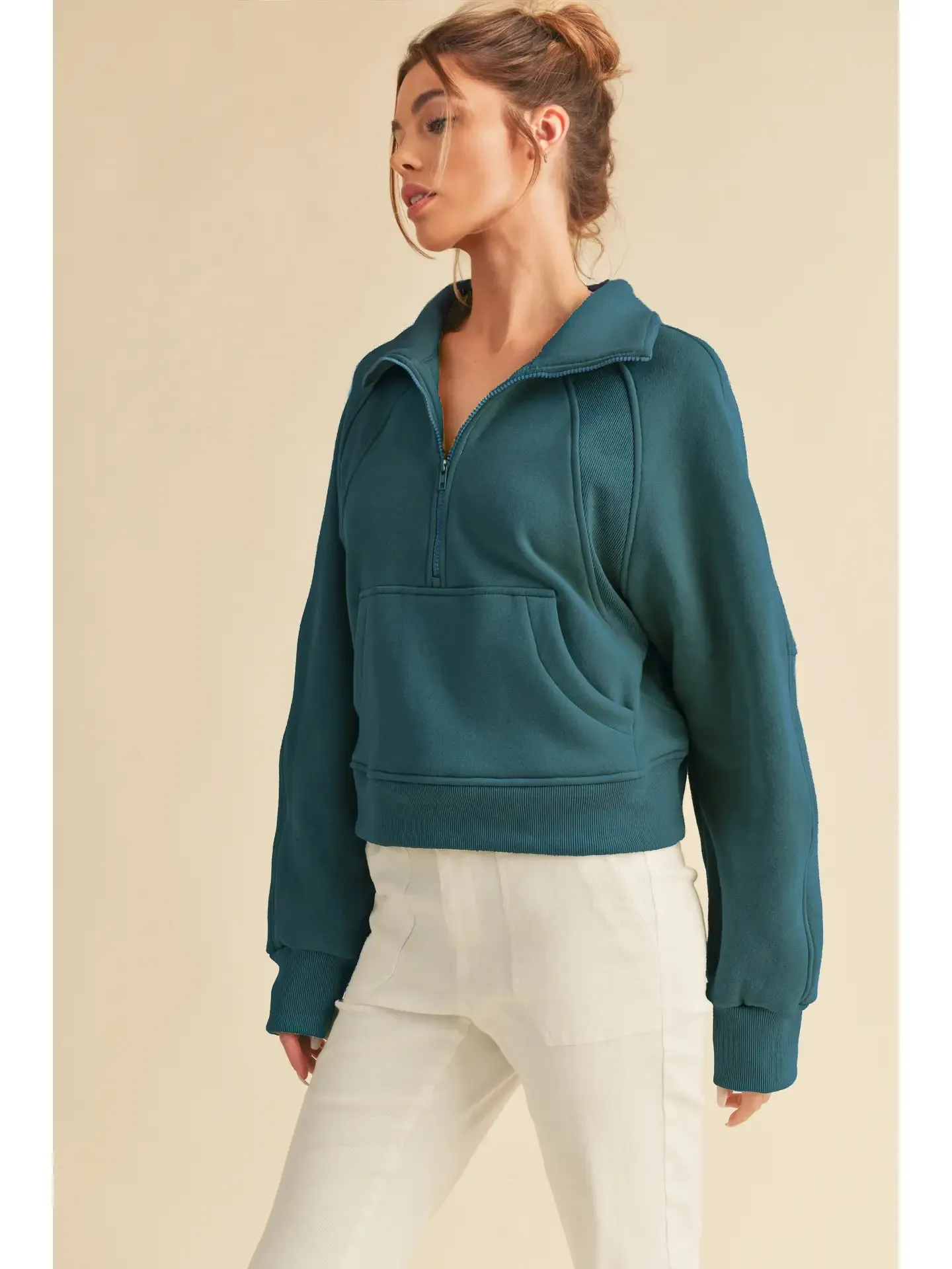 Crisp Breeze Half Zip Sweater