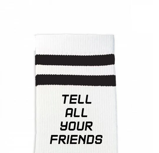 Custom Design Striped Crew Socks - Medium