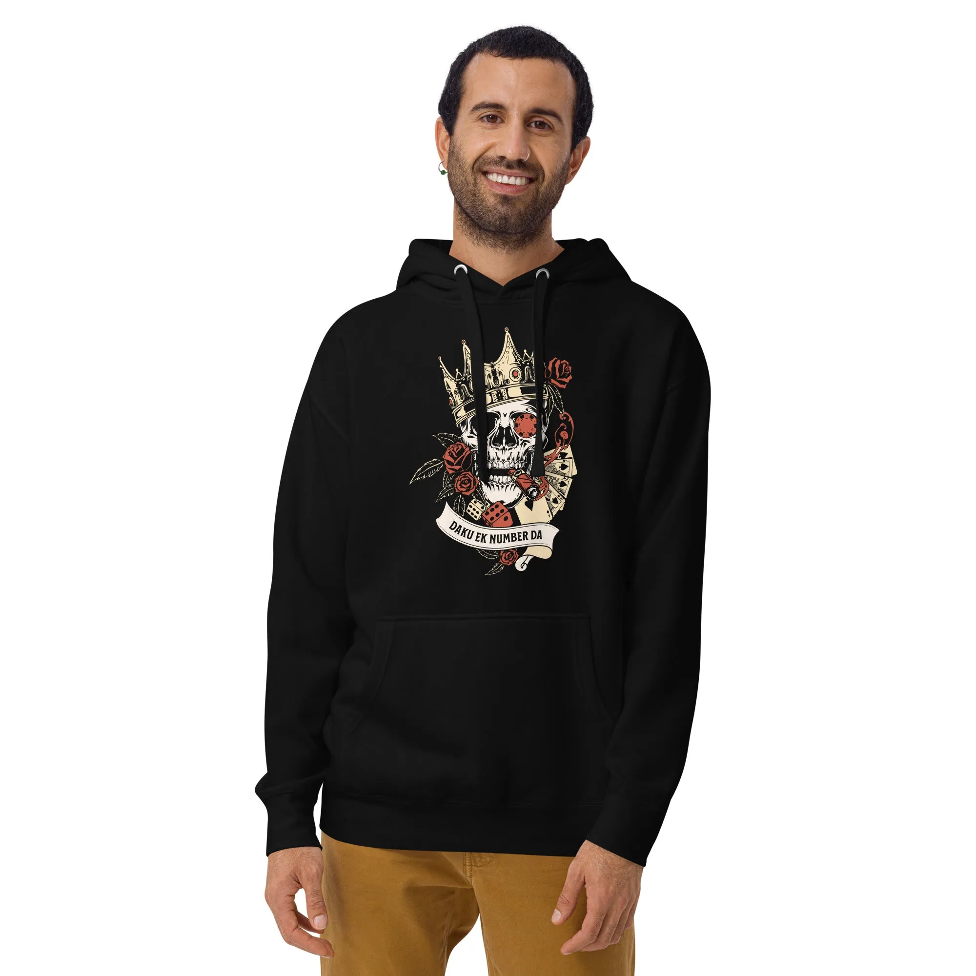 Daku ek number da skull Unisex Hoodie