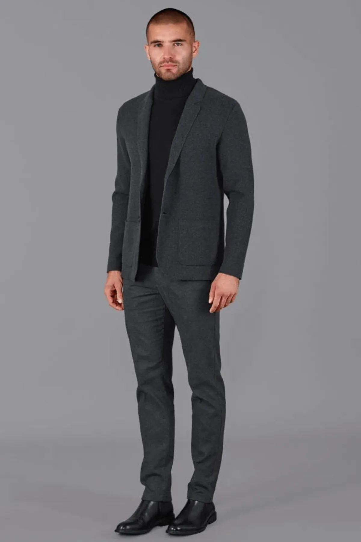 Deconstructed Knitted Blazer