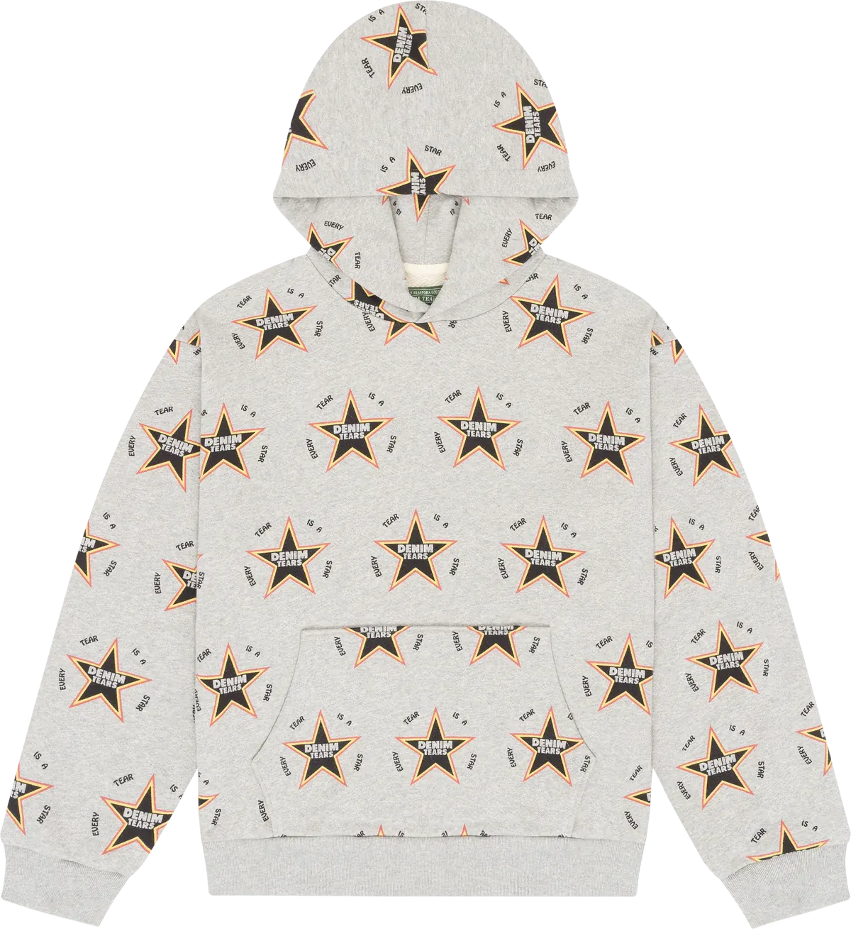 DENIM TEARS - EVERY TEAR IS A STAR HOODIE GREY