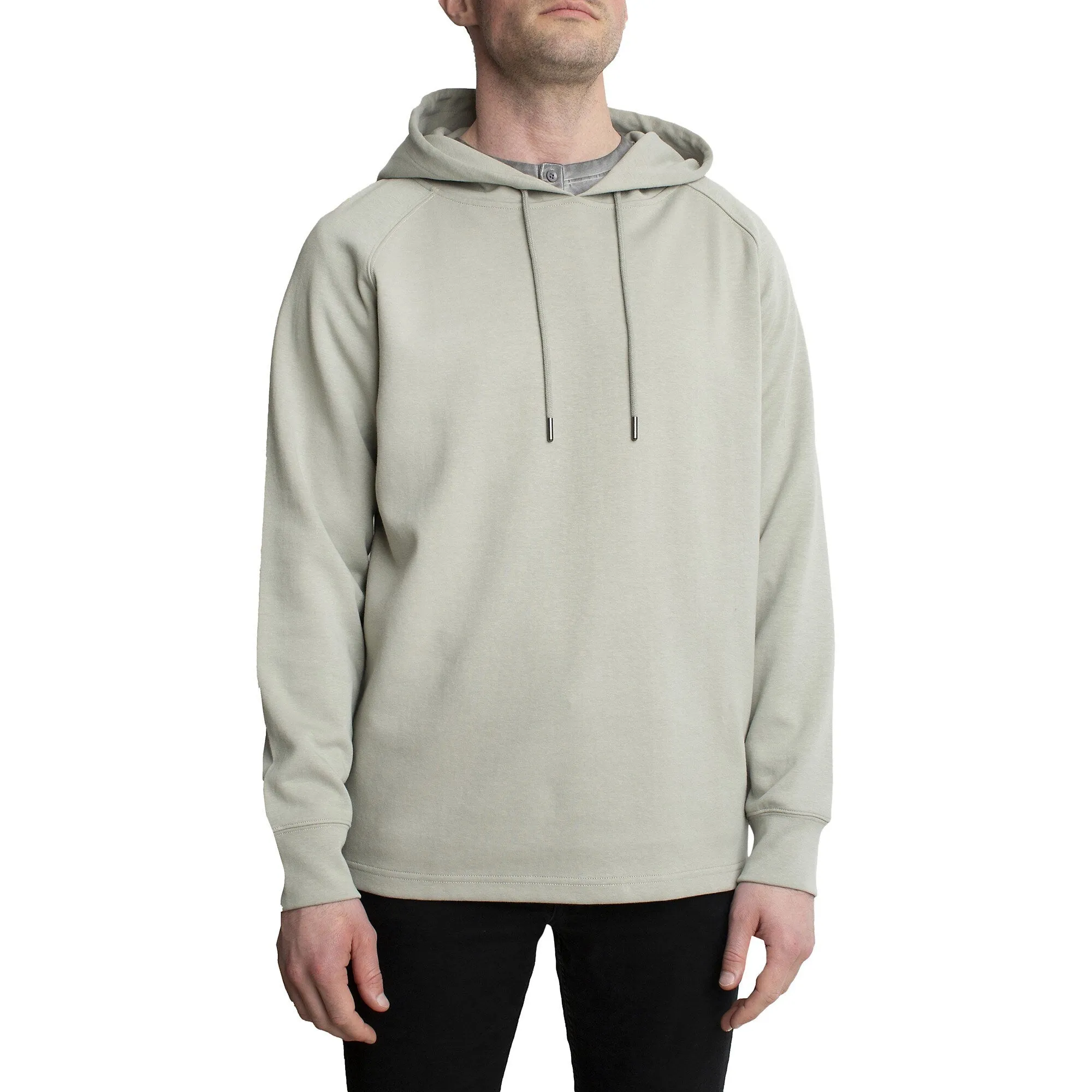 E L Tech Mens Money Maker Mens Interlock Pullover Hoodie - PUTTY