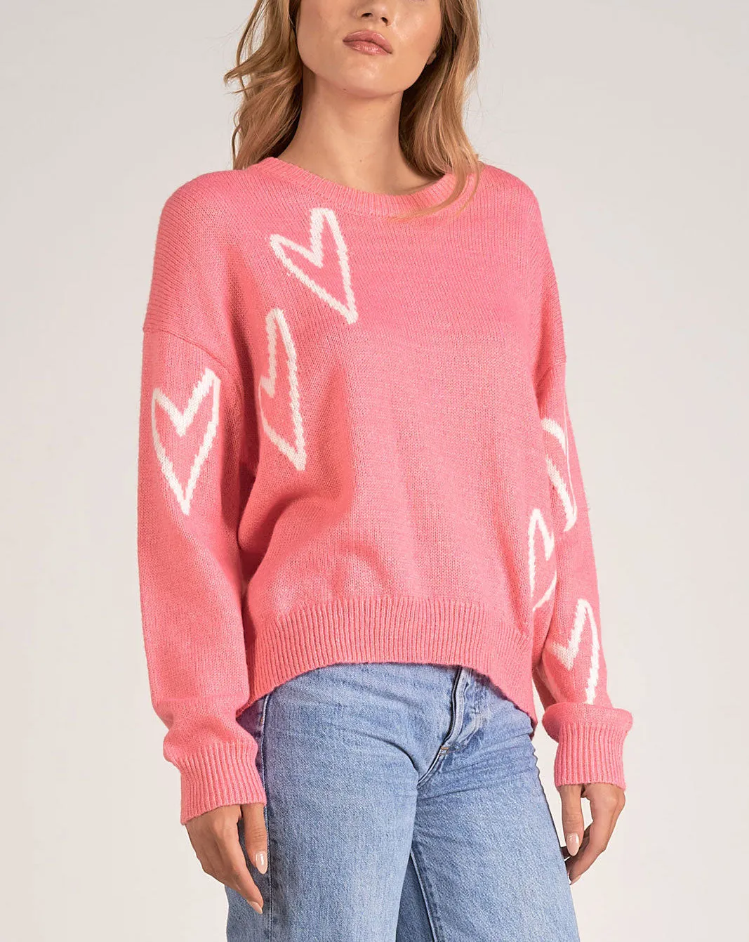 Elan Heart Crewneck Sweater