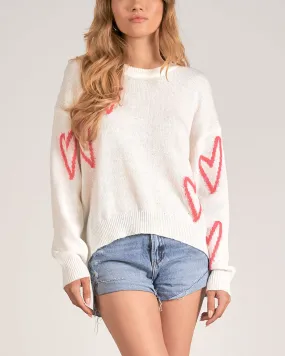 Elan Heart Crewneck Sweater