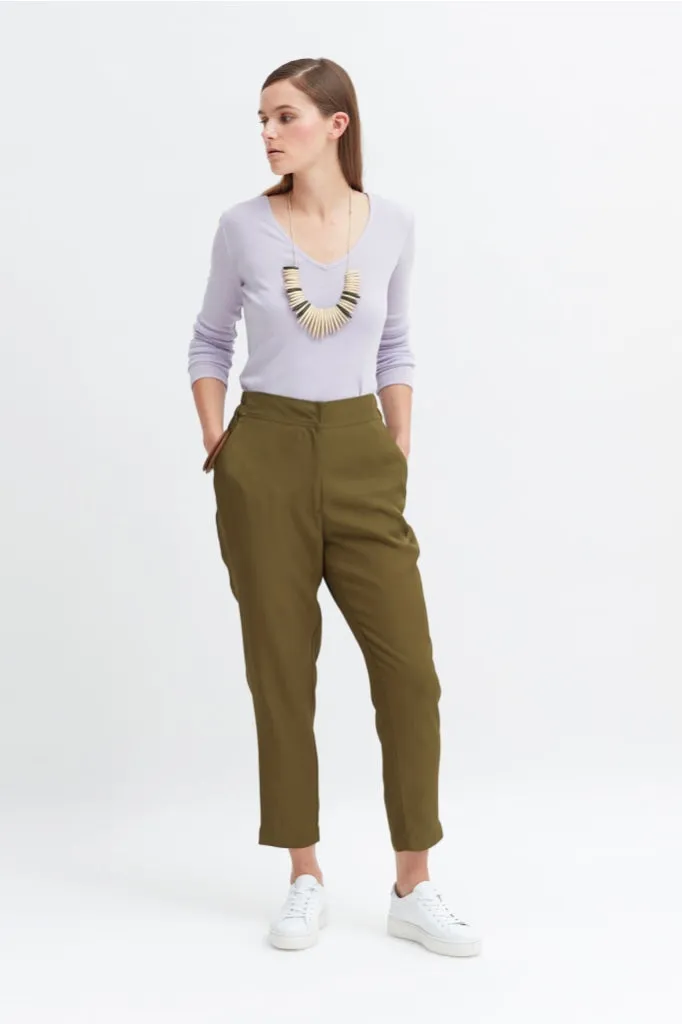 Elk The Label - Kiiltava Pant - Olive