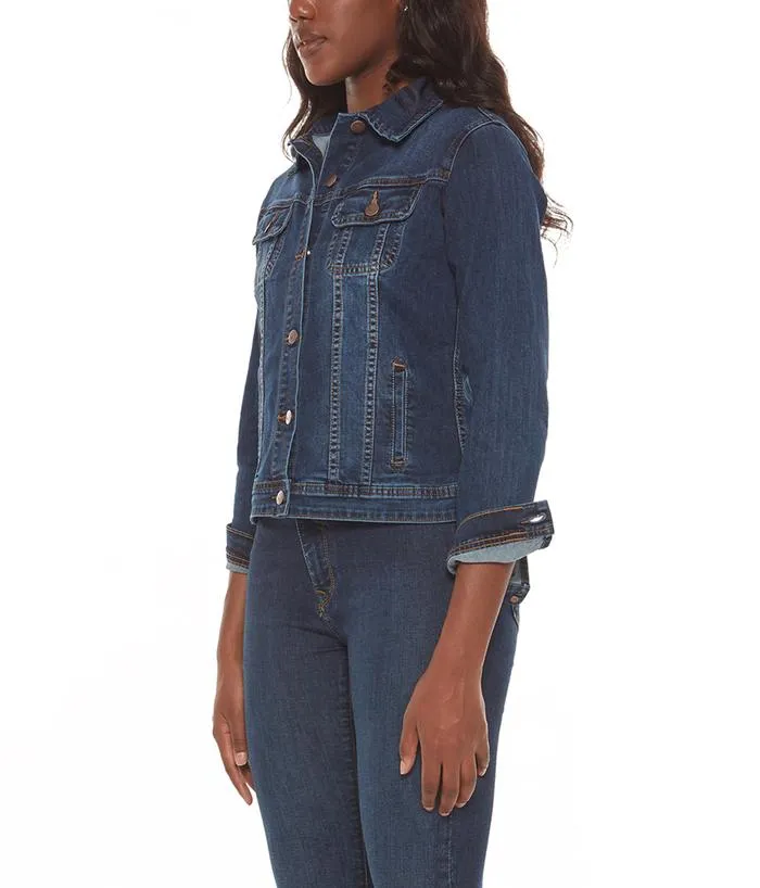 Gabriella Classic Denim Jacket in Cool Starry Night