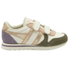 GOLA daytona quad strap blanc rose basket sneakers