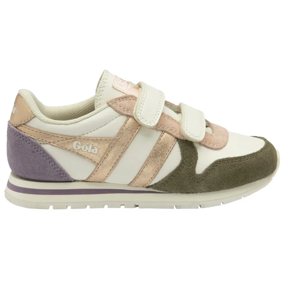 GOLA daytona quad strap blanc rose basket sneakers