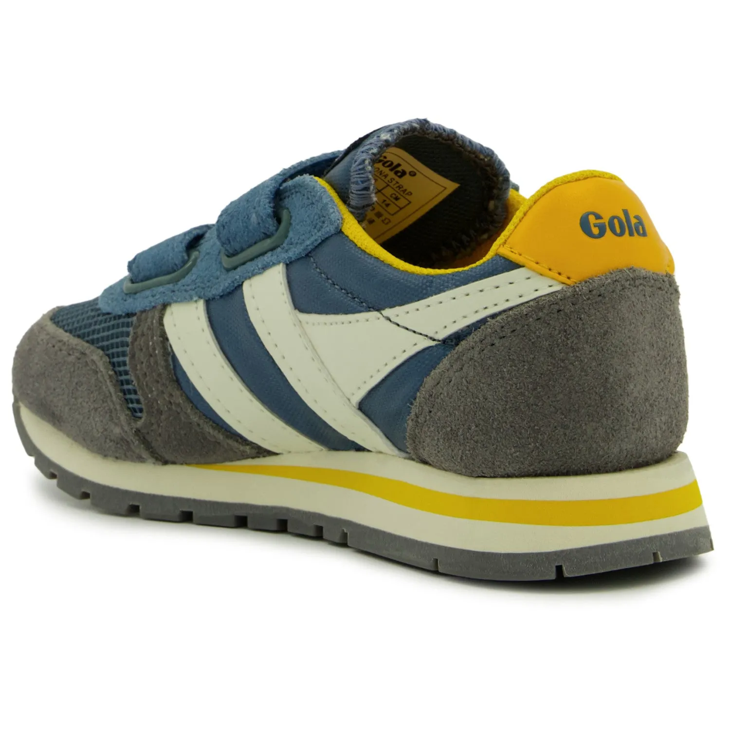 GOLA DAYTONA STRAP Gris Bleu basket sneakers