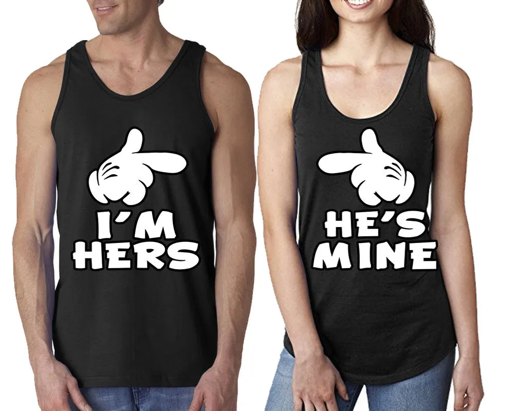 I'm Hers and He's Mine Couple Matching Tanktops