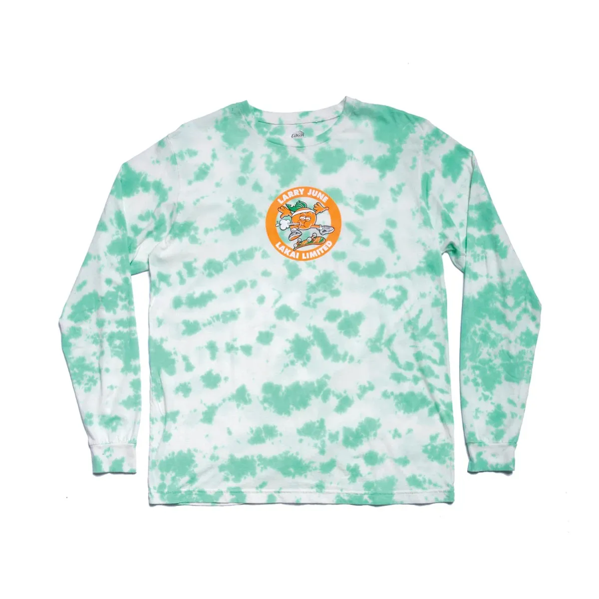 Lakai Skate Club Long Sleeve T-Shirt - Light Green Tie Dye