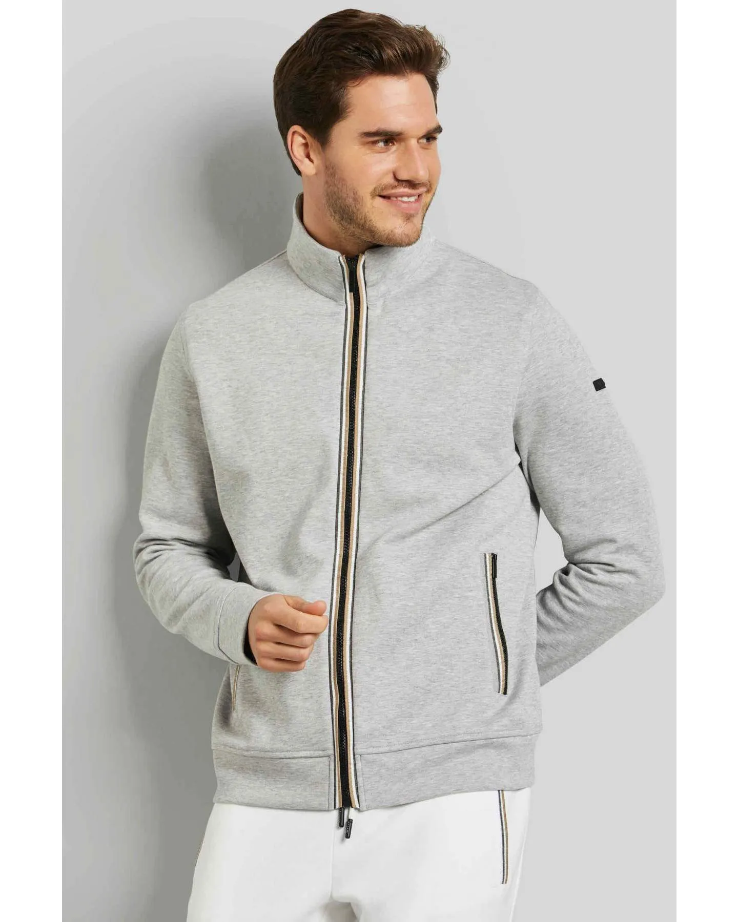 Long Sleeve Full Zip Knit Jacket 8750-35143 Grey