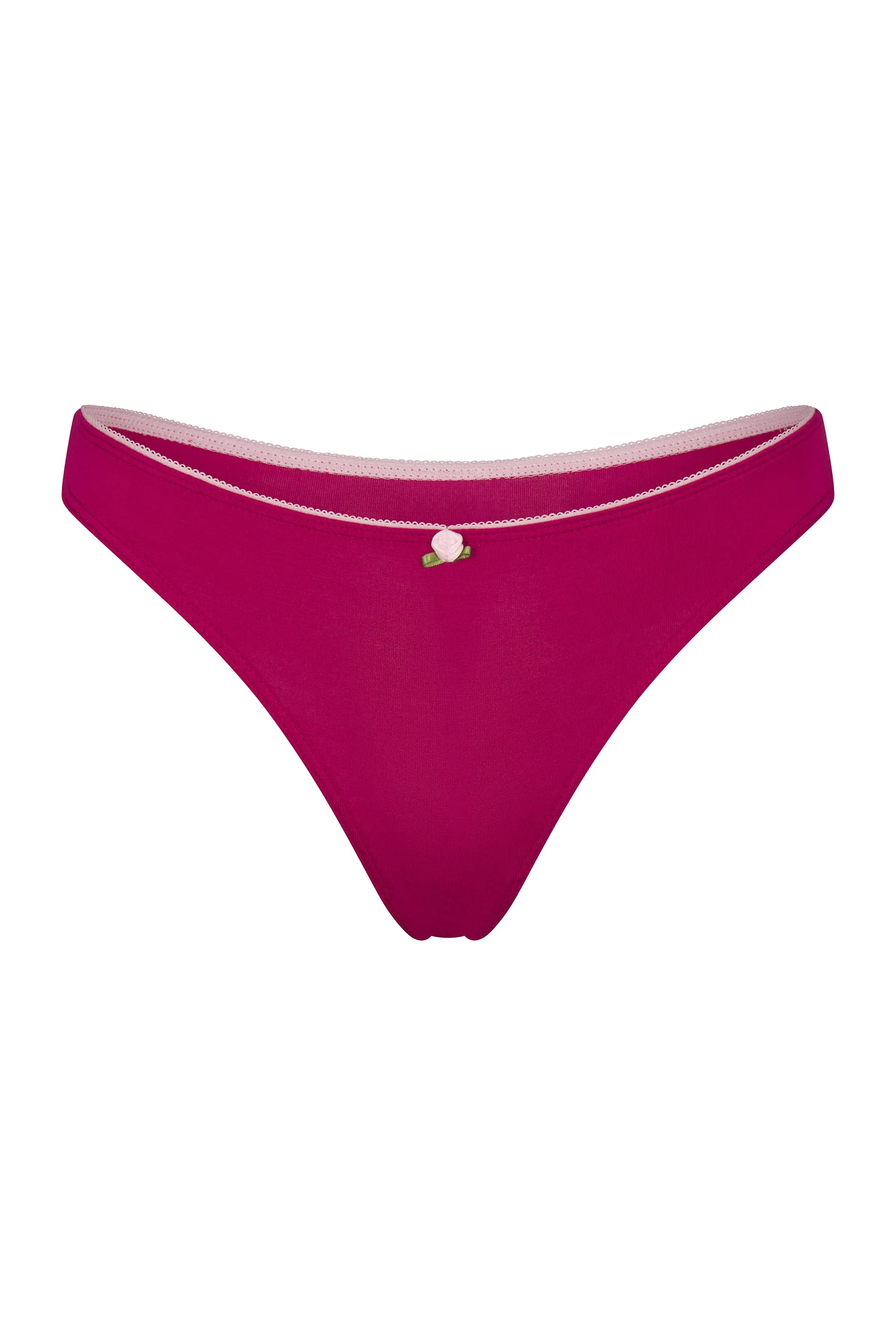 LOW RISE THONG IN MAGENTA