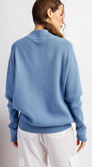 Minnie Dolman Sweater in Denim