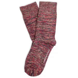 Relax Chunky Flat Knit Supermelange Socks Navy / Pearl Red / Casual Sand