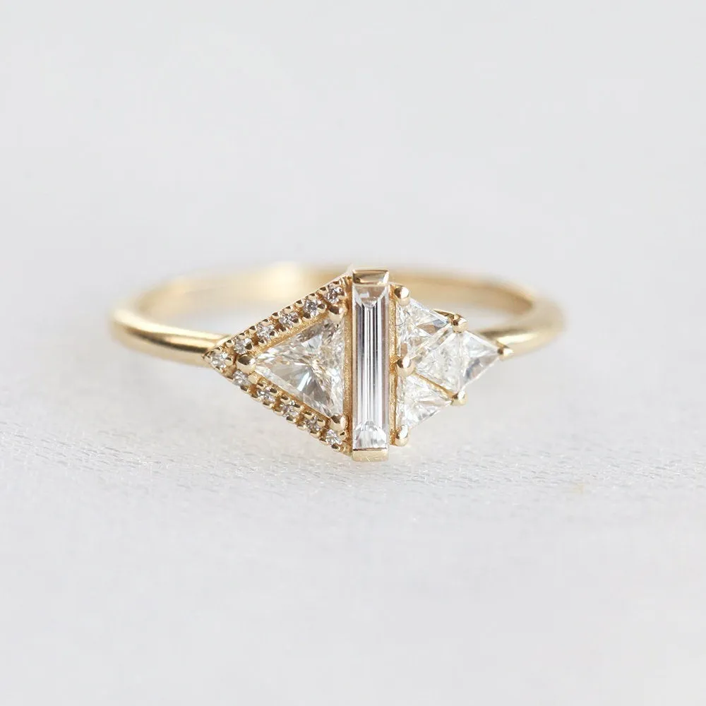 Rhombus Diamond Ring