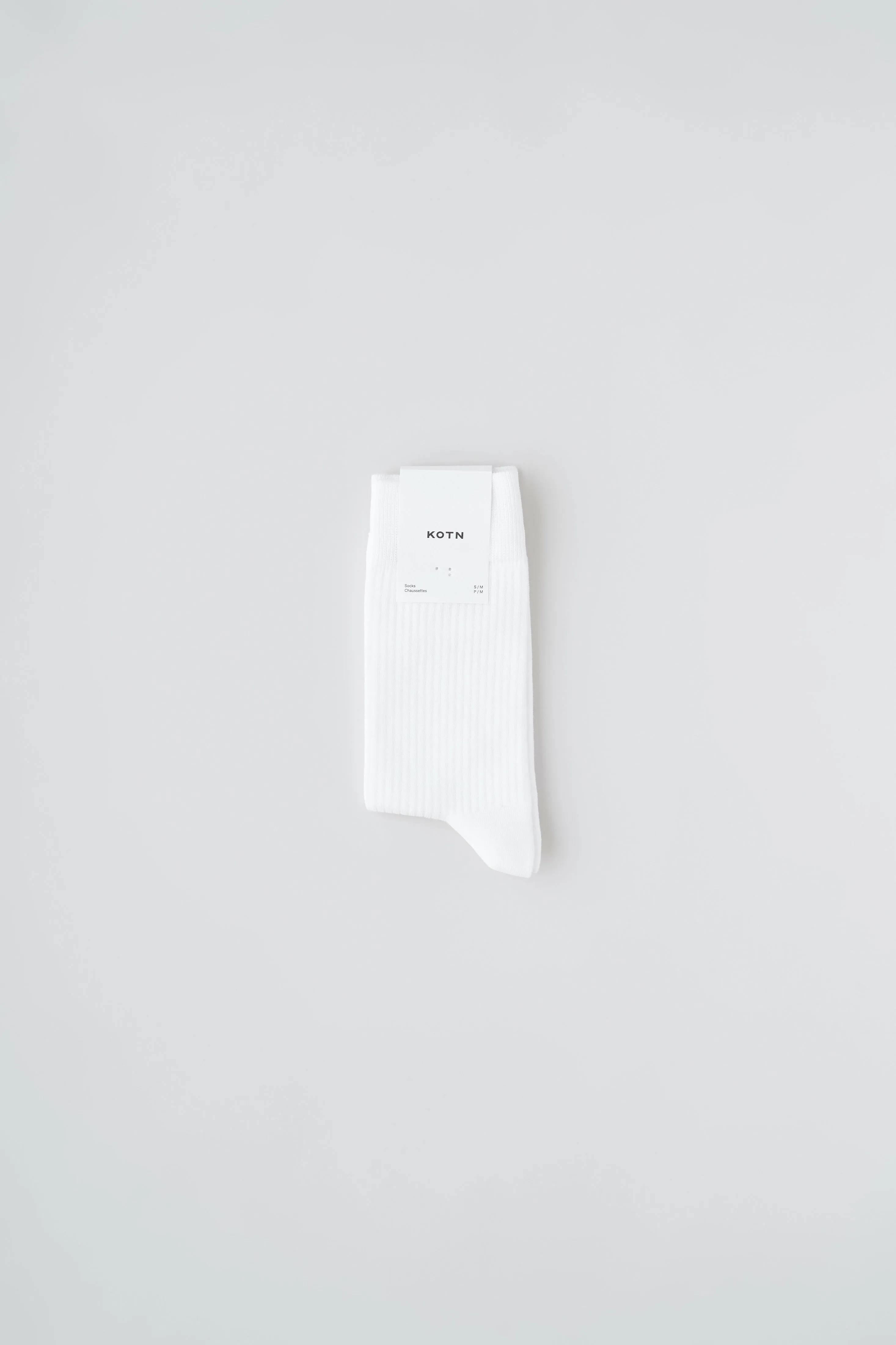 Rib Socks in White