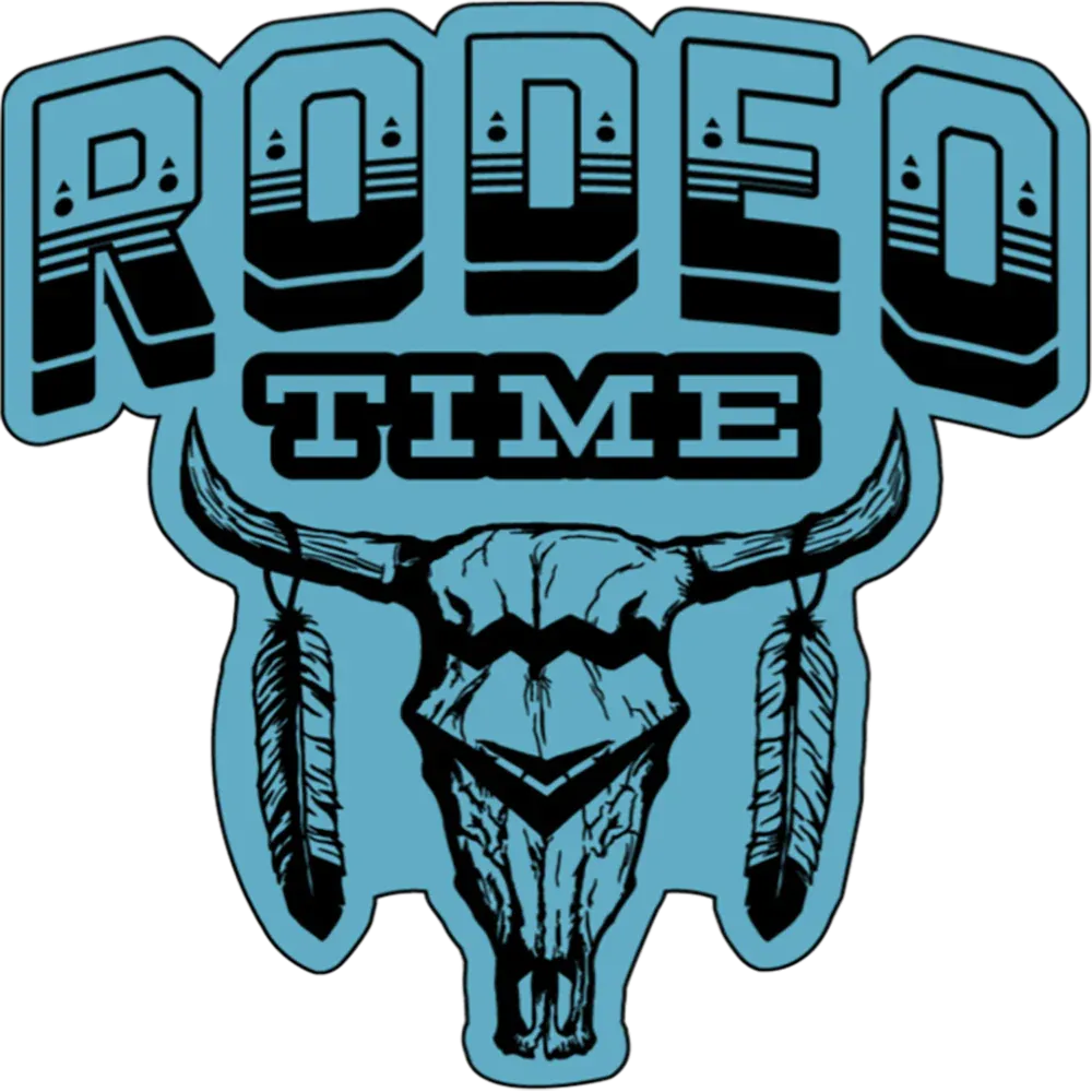 Rodeo Time Skull Decal