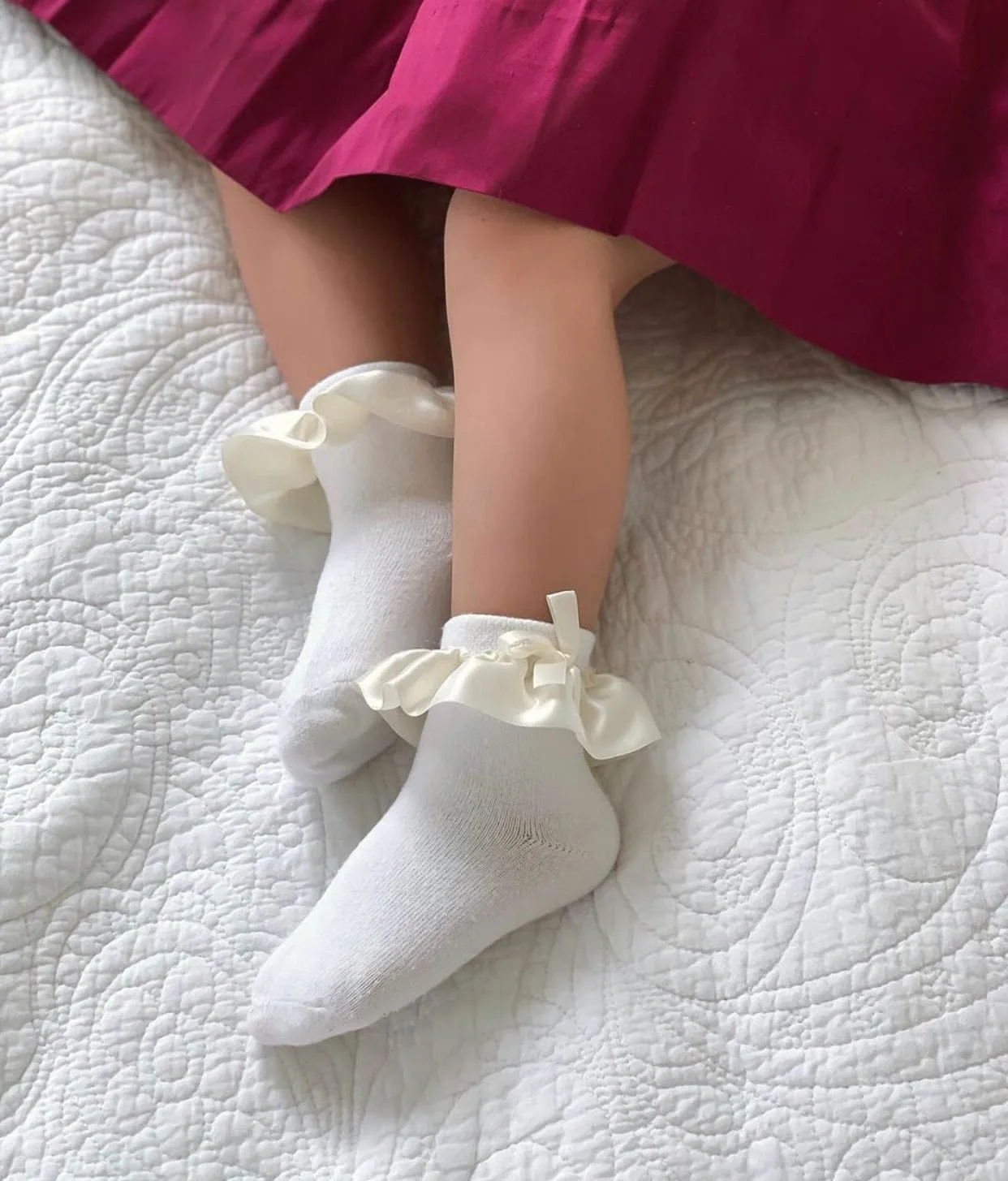 Satin Frilly Socks