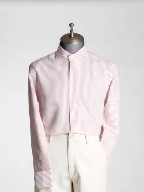 Seersucker Striped Shirt - Mauve