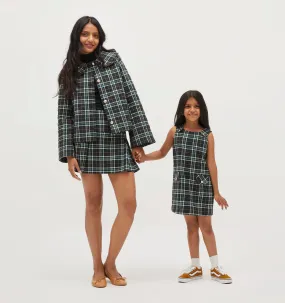 The Tiny Harris Dress - Green Wallace Plaid