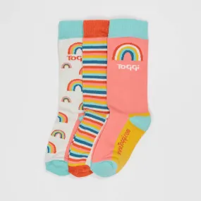 Toggi Children's Rainbow 3 Pack of Socks