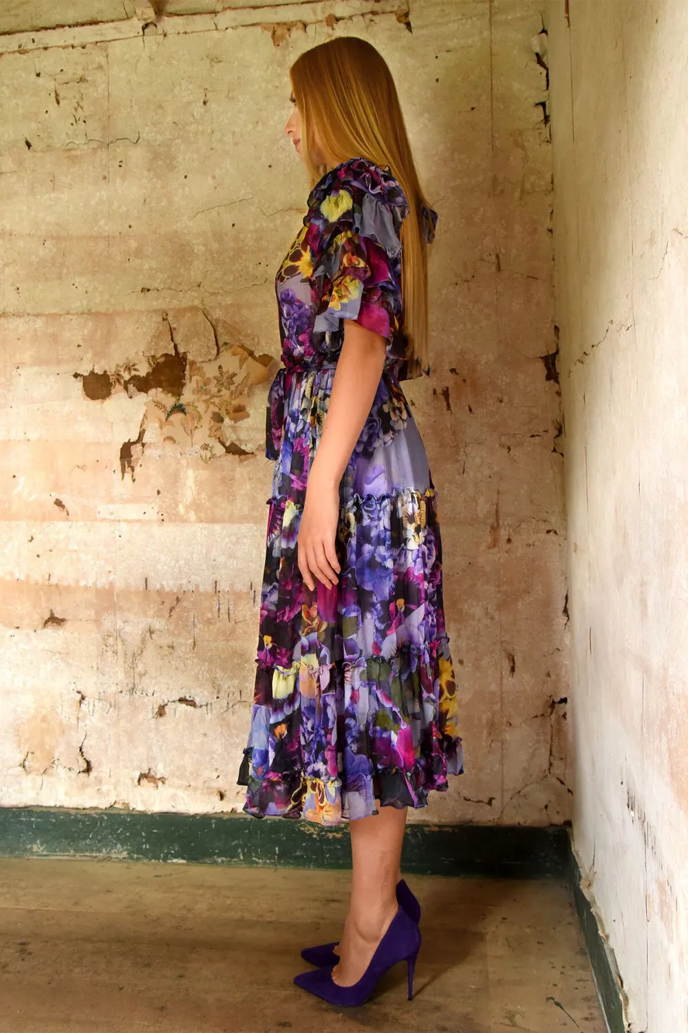 TRELISE COOPER FLORAL FIBRE DRESS