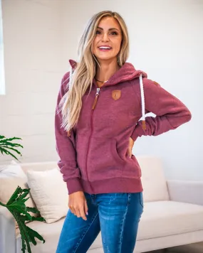 Wanakome Hera Full Zip Hoodie - Merlot