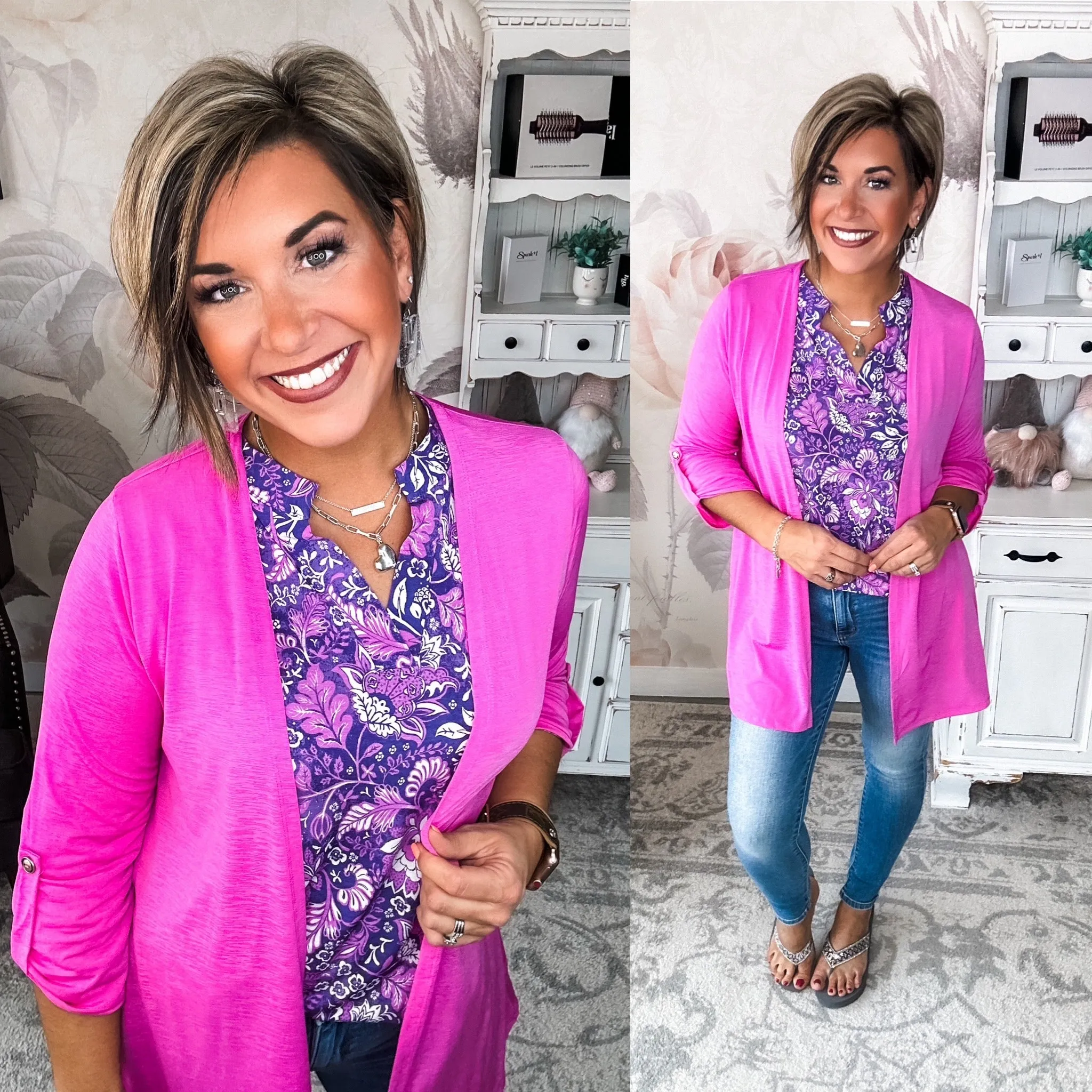 Won't Tell Cardigan - Magenta