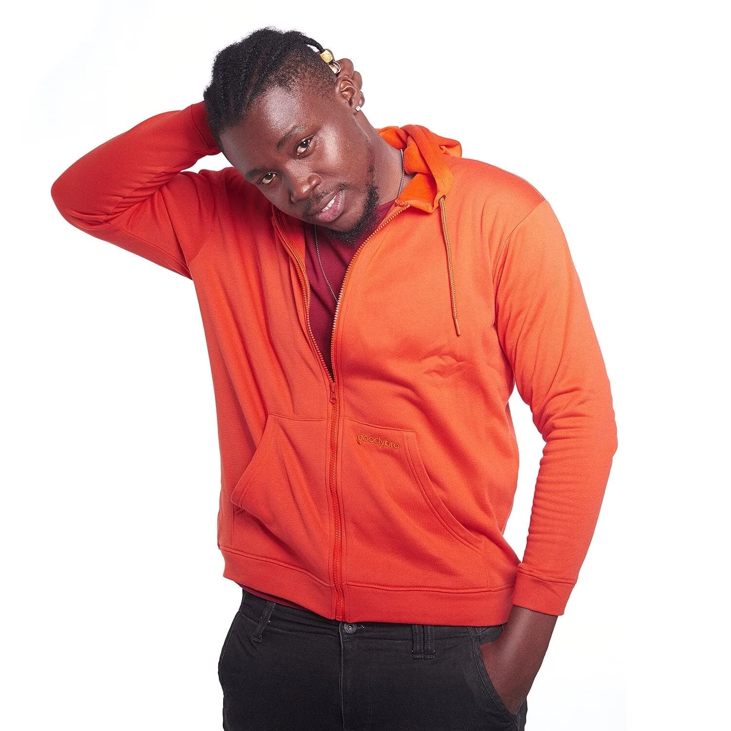 Zip-Through Hoodies  | Orange